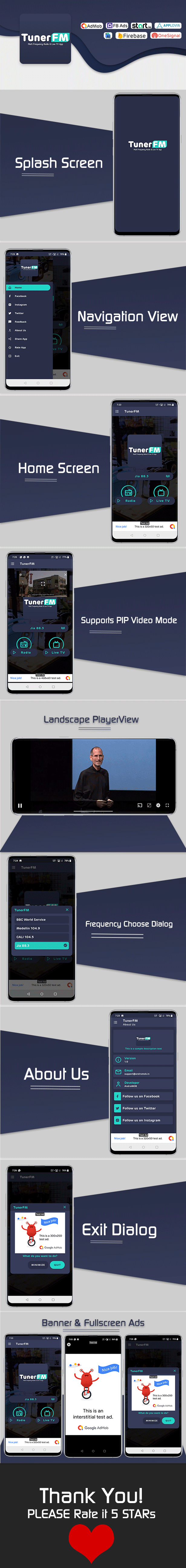 TunerFM - Android Radio & Live TV App (Multi Frequency) - 1